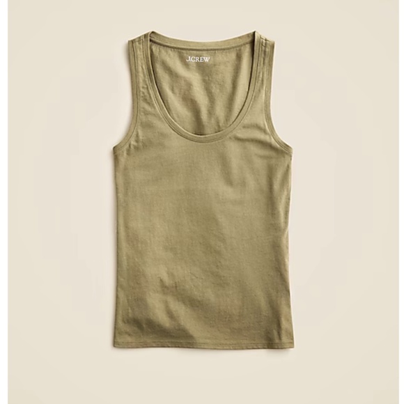 NWT J. Crew Vintage Jersey Scoopneck Tank for Women in Fatigue Green size XS - Picture 1 of 1